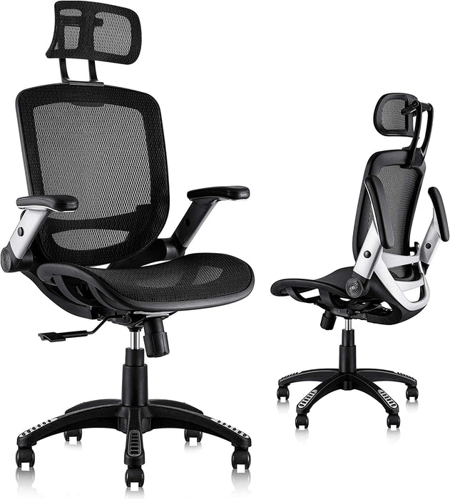 Adjustable High-Back Mesh Office Chair with Ergonomic Features