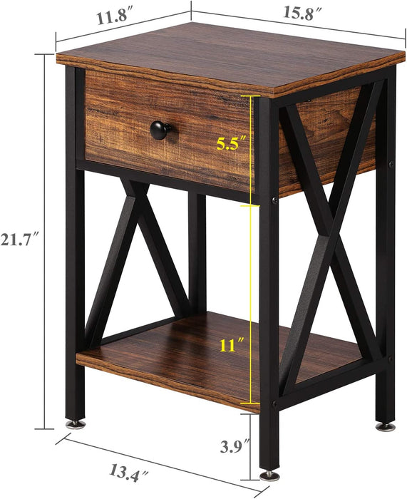 Versatile X-Design Brown Nightstand