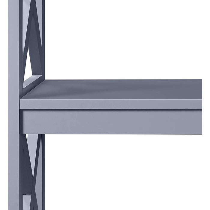 Gray 3-Tier Console Table with Storage Shelves