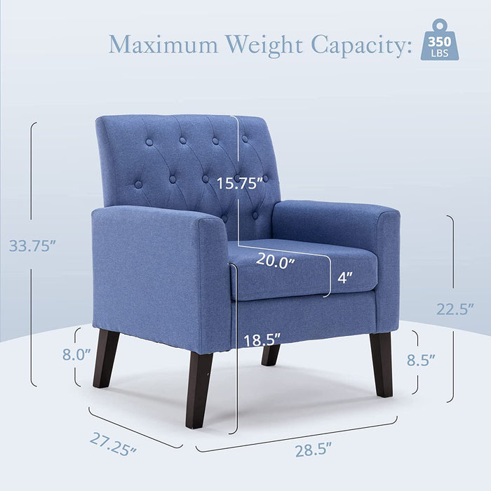 Modern Blue Armchair for Small Spaces