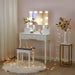 Vanity Set with Lighted Mirror & Drawers