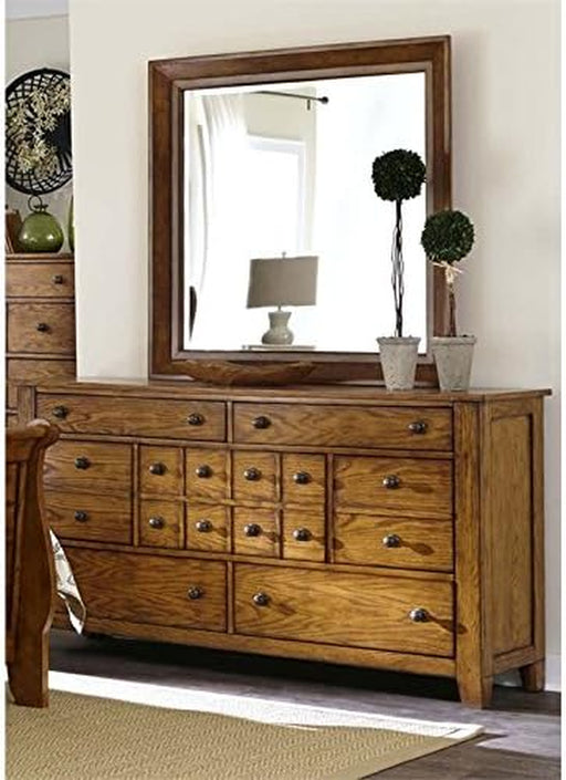 Grandpas Cabin Brown Dresser & Mirror