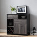 Grey and Black Two-Toned Modern Sideboard Bar Storage Cabinet