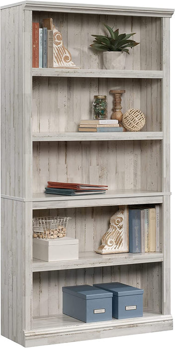 White Plank Bookcase with 5 Shelves