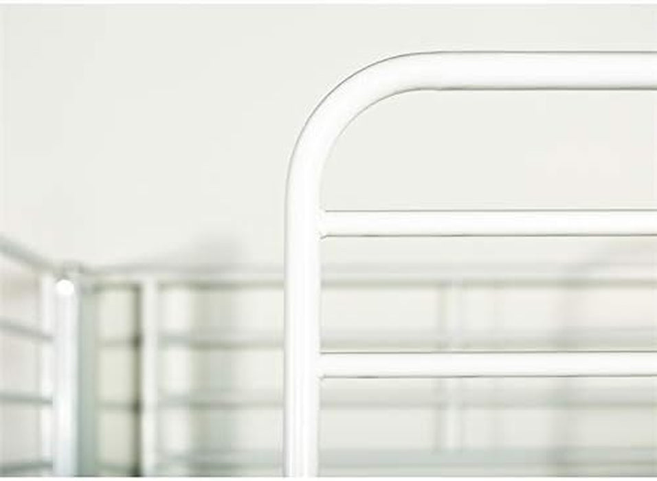 Industrial Twin Bunk Bed, White