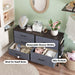 Wide 5-Drawer Dresser with Drawer Organizers, Dark Grey