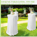 4 Pack Spandex Cocktail Tablecloths (White, 32 X 43″)