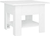 White Industrial Wooden Square Coffee Table
