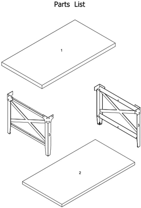 40″ Industrial Coffee Table with X-Shaped Frame