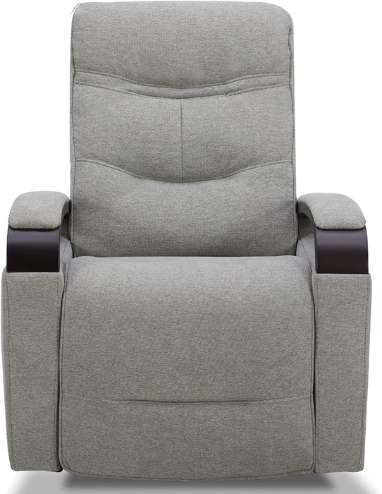 Fabric Power Swivel Glider Rocker Recliner Chair (Light Grey)