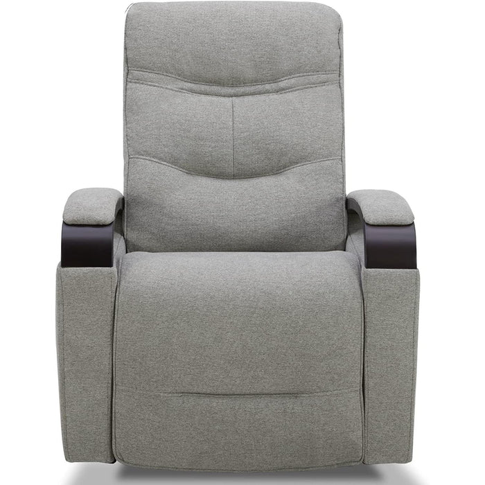 Fabric Power Swivel Glider Rocker Recliner Chair (Light Grey)