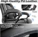 Ergonomic Leather Executive Desk Chair with Tilting Function