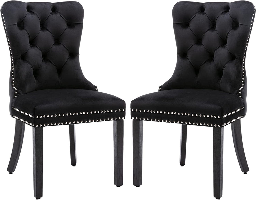 Black Velvet Dining Room Chairs