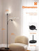 Adjustable Torchiere Floor Lamp with Reading Lamp