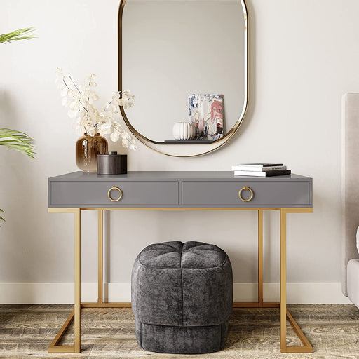 Gray Makeup Vanity Dressing Table or Home Office Desk