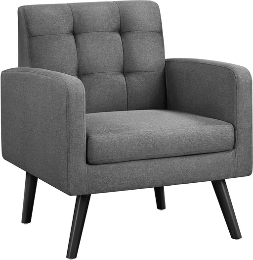 Mid-Century Modern Gray Armchair for Home Office/Bedroom