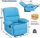 Massage Recliner Chair with Heat, Faux Leather, Bright Blue