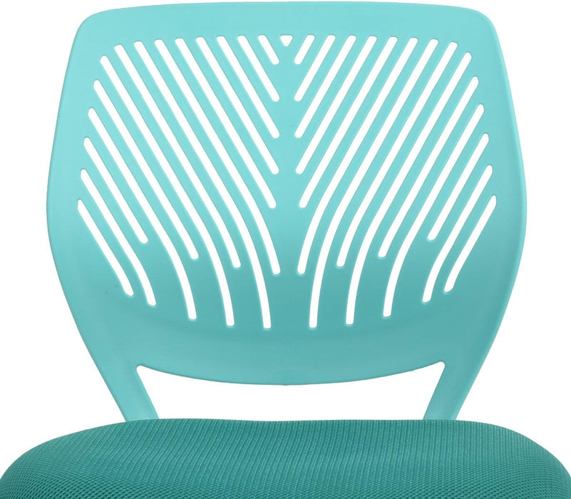 Turquoise Swivel Task Chair with Adjustable Height