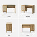 Adjustable Rattan Desk with Storage Space