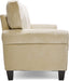 Tan Modern Upholstered Loveseat