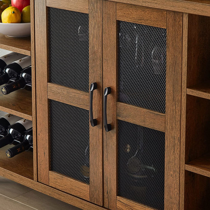 Wine Bar Cabinet with Wine Rack & Cupboard