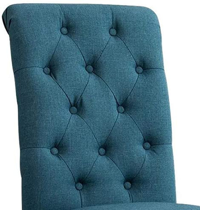 Blue Tufted Parsons Dining Chairs