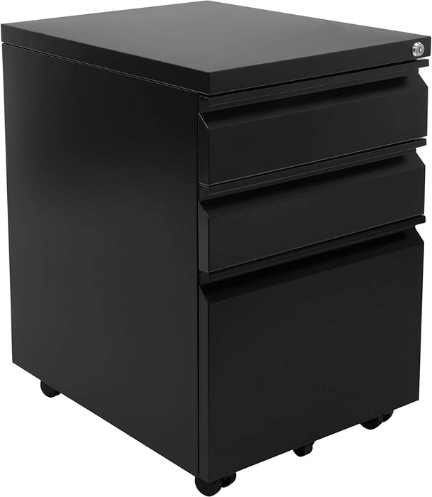 3-Drawer Mobile File Cabinet for Home/Office