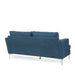 Navy Blue Silver 3 Seater Sofa