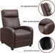 Nut Brown Recliner Sofa with Thick Cushion