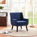 Set of 2 Comfy Accent Chairs, Dark Blue