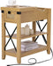 Rattan Nightstand with Flip Top and Storage Drawer