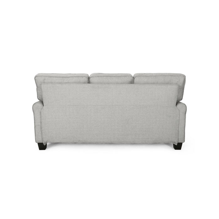 Traditional Grey Fabric 3-Seater Sofa