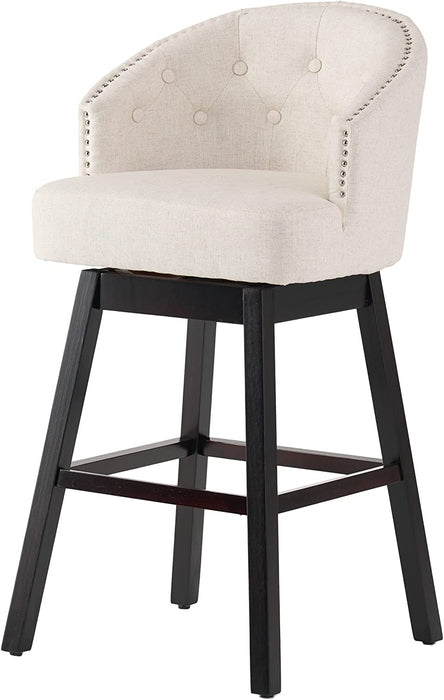 Ogden 2-Piece Beige Barstool Set