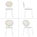 Rattan Back Counter Stools, Set of 2, White