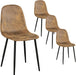 Rustic Brown Metal Dining Chairs