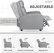 Padded Leather Recliner Club Chair (Gray)