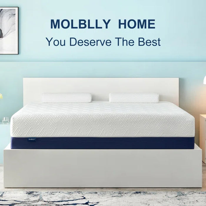 8 Inch Dark Blue Medium Support Gel Memory Foam Mattress