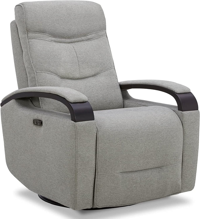 Fabric Power Swivel Glider Rocker Recliner Chair (Light Grey)