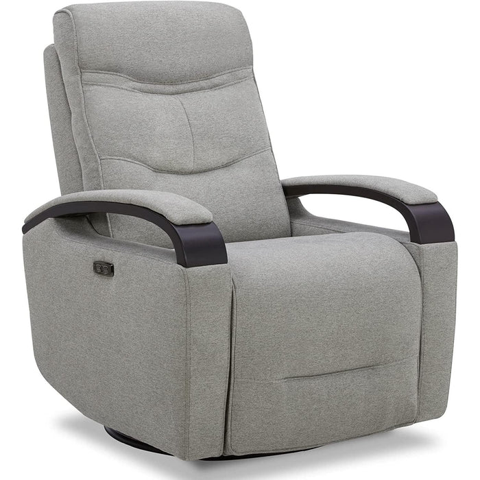 Fabric Power Swivel Glider Rocker Recliner Chair (Light Grey)