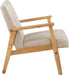 Wooden Frame Linen Armchair for Living Room