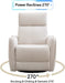 Power Swivel Rocker Recliner Chair with USB Ports,White