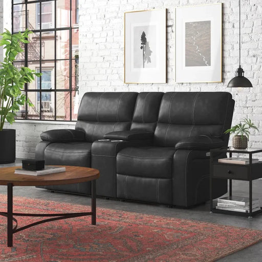 Flagg 77.5'' Leather Power Reclining Loveseat