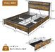 Full Storage Bed Frame with LED Lights, 4 Drawers