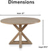 Rustic Wooden Trestle Pedestal Base Dining Table