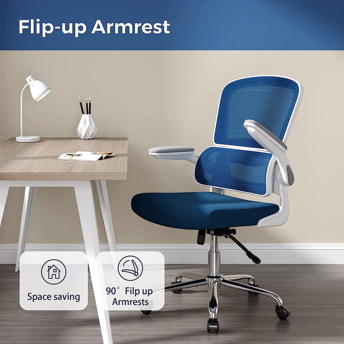 Comfortable Ergonomic Mesh Office Chair with Flip-Up Arms