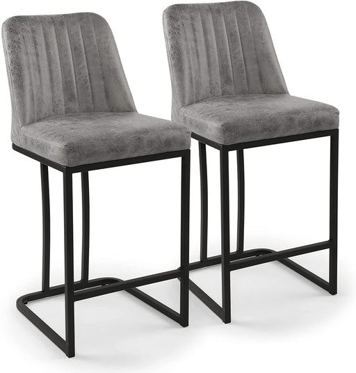 Upholstered Counter Height Barstools, Set of 2