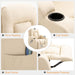 Luxury Faux Leather Massage Recliner Chair W/Heating & Vibrating, Cream White