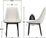 Urban Modern Leather Dining Chairs, Set of 2