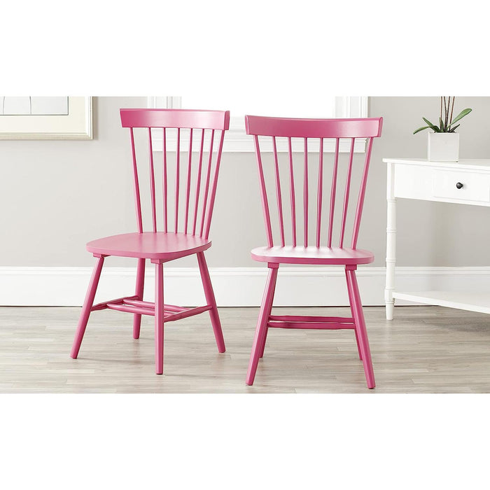 American Homes Collection Raspberry Pink Spindle Side Chair, Set of 2