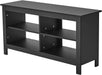 Black TV Stand with Storage Shelves for 50″ TV